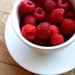 raspberries in a cup